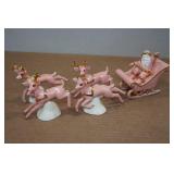 Vintage Santa Sleigh and Reindeer Vintage Santa Sleigh and Reindeer