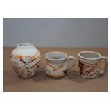 *3* Nemadji Handmade Clay Pottery Pieces *3* Nemadji Handmade Clay Pottery Pieces