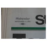Star Tribune Original Newspaper - Wednesday September 12, 2001 Star Tribune Original Newspaper - Wednesday September 12, 2001