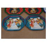 *8* Vintage Christmas Metal Trays *8* Vintage Christmas Metal Trays