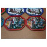 *8* Vintage Christmas Metal Trays *8* Vintage Christmas Metal Trays