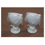 Vintage Salt and Pepper Shaker Set - White Fish Vintage Salt and Pepper Shaker Set - White Fish