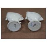 Vintage Salt and Pepper Shaker Set - White Fish Vintage Salt and Pepper Shaker Set - White Fish