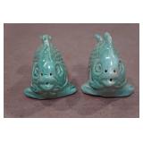 Vintage Salt and Pepper Shaker Set - Teal Fish Vintage Salt and Pepper Shaker Set - Teal Fish
