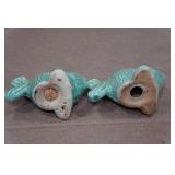 Vintage Salt and Pepper Shaker Set - Teal Fish Vintage Salt and Pepper Shaker Set - Teal Fish