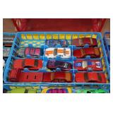 Vintage Garage Car Carry Case with Cars Vintage Garage Car Carry Case with Cars