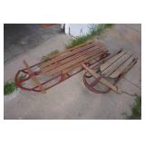 2 Vintage Wood Sleds 2 Vintage Wood Sleds