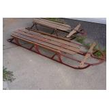2 Vintage Wood Sleds 2 Vintage Wood Sleds