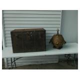 vintage trunk and lamp vintage trunk and lamp
