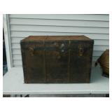 vintage trunk and lamp vintage trunk and lamp