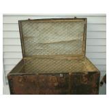 vintage trunk and lamp vintage trunk and lamp