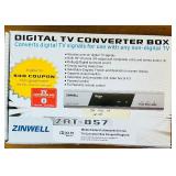Zinwell ZAT-857 Digital TV Converter Box with Remote and Accessories Zinwell ZAT-857 Digital TV Converter Box with Remote and Accessories
