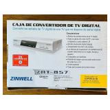 Zinwell ZAT-857 Digital TV Converter Box with Remote and Accessories Zinwell ZAT-857 Digital TV Converter Box with Remote and Accessories