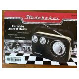 Studebaker Portable AM/FM Radio in Retro Style, Boxed Studebaker Portable AM/FM Radio in Retro Style, Boxed