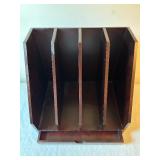 Wood Desk Organizer with 4 Compartments, 13 x 10 x 14 Inches Wood Desk Organizer with 4 Compartments, 13 x 10 x 14 Inches