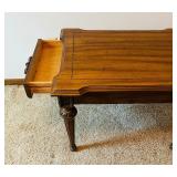 Vintage Wood Side Table with Carved Details and Drawer Vintage Wood Side Table with Carved Details and Drawer