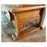 Vintage German Shrunk Cabinet with Ornate Carved Panels Vintage German Shrunk Cabinet with Ornate Carved Panels