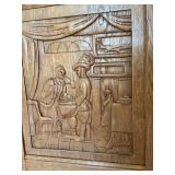 Vintage German Shrunk Cabinet with Ornate Carved Panels Vintage German Shrunk Cabinet with Ornate Carved Panels