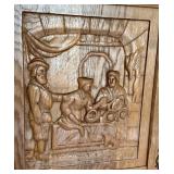 Vintage German Shrunk Cabinet with Ornate Carved Panels Vintage German Shrunk Cabinet with Ornate Carved Panels