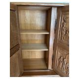 Vintage German Shrunk Cabinet with Ornate Carved Panels Vintage German Shrunk Cabinet with Ornate Carved Panels
