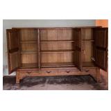 Vintage German Shrunk Cabinet with Ornate Carved Panels Vintage German Shrunk Cabinet with Ornate Carved Panels