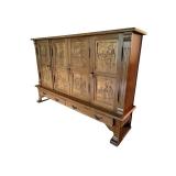 Vintage German Shrunk Cabinet with Ornate Carved Panels Vintage German Shrunk Cabinet with Ornate Carved Panels
