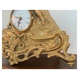 Vintage Imperial Ornate Mantel Clock with Figural Accent Vintage Imperial Ornate Mantel Clock with Figural Accent
