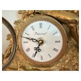 Vintage Imperial Ornate Mantel Clock with Figural Accent Vintage Imperial Ornate Mantel Clock with Figural Accent
