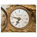 Vintage Imperial Ornate Mantel Clock with Figural Accent Vintage Imperial Ornate Mantel Clock with Figural Accent