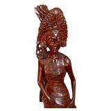41.5 Inch Balinese Hand-Carved Wooden Statue 41.5 Inch Balinese Hand-Carved Wooden Statue