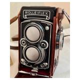 Rolleiflex Twin Lens Reflex Camera with Schneider-Kreuznach 75mm f/3.5 Xenotar Lens, Leather Case and Original Box Rolleiflex Twin Lens Reflex Camera with Schneider-Kreuznach 75mm f/3.5 Xenotar Lens, Leather Case and Original Box