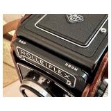 Rolleiflex Twin Lens Reflex Camera with Schneider-Kreuznach 75mm f/3.5 Xenotar Lens, Leather Case and Original Box Rolleiflex Twin Lens Reflex Camera with Schneider-Kreuznach 75mm f/3.5 Xenotar Lens, Leather Case and Original Box