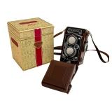 Rolleiflex Twin Lens Reflex Camera with Schneider-Kreuznach 75mm f/3.5 Xenotar Lens, Leather Case and Original Box Rolleiflex Twin Lens Reflex Camera with Schneider-Kreuznach 75mm f/3.5 Xenotar Lens, Leather Case and Original Box