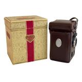 Rolleiflex Twin Lens Reflex Camera with Schneider-Kreuznach 75mm f/3.5 Xenotar Lens, Leather Case and Original Box Rolleiflex Twin Lens Reflex Camera with Schneider-Kreuznach 75mm f/3.5 Xenotar Lens, Leather Case and Original Box
