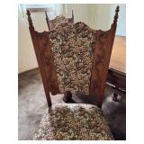 Antique Dining Table with 4 Upholstered Chairs and 12 Inch Leaf Antique Dining Table with 4 Upholstered Chairs and 12 Inch Leaf
