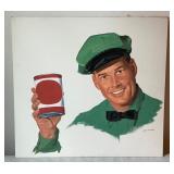 Original Geraldine Arnold Painting Man with Can Original Geraldine Arnold Painting Man with Can