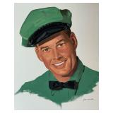 Original Geraldine Arnold Painting Man with Can Original Geraldine Arnold Painting Man with Can