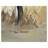 Original Geri Arnold Buffalo Painting on Board Original Geri Arnold Buffalo Painting on Board