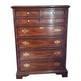 Bassett Solid Wood Chest of Drawers with Brass Hardware Bassett Solid Wood Chest of Drawers with Brass Hardware