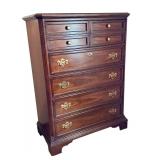Bassett Solid Wood Chest of Drawers with Brass Hardware Bassett Solid Wood Chest of Drawers with Brass Hardware