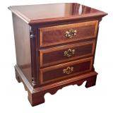 Bassett 3-Drawer Night Stand with Brass Handles Bassett 3-Drawer Night Stand with Brass Handles