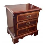 Bassett 3-Drawer Night Stand with Brass Handles Bassett 3-Drawer Night Stand with Brass Handles