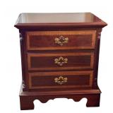Bassett 3-Drawer Night Stand with Brass Handles Bassett 3-Drawer Night Stand with Brass Handles