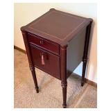 Bombay Company Mahogany-Finish Accent Table with Drawer and Cabinet Bombay Company Mahogany-Finish Accent Table with Drawer and Cabinet