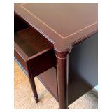 Bombay Company Mahogany-Finish Accent Table with Drawer and Cabinet Bombay Company Mahogany-Finish Accent Table with Drawer and Cabinet