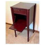 Bombay Company Mahogany-Finish Accent Table with Drawer and Cabinet Bombay Company Mahogany-Finish Accent Table with Drawer and Cabinet