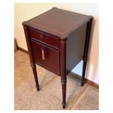 Bombay Company Mahogany-Finish Accent Table with Drawer and Cabinet Bombay Company Mahogany-Finish Accent Table with Drawer and Cabinet