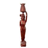 42 Inch Hand-Carved Wooden Balinese Woman Statue 42 Inch Hand-Carved Wooden Balinese Woman Statue