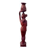 42 Inch Hand-Carved Wooden Balinese Woman Statue 42 Inch Hand-Carved Wooden Balinese Woman Statue