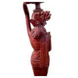42 Inch Hand-Carved Wooden Balinese Woman Statue 42 Inch Hand-Carved Wooden Balinese Woman Statue